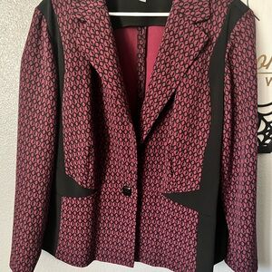 Danny & Nicole Pink and Black Patterned Blazer